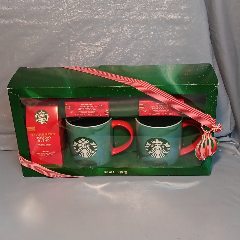 The Christmas Starbucks 2 Mugs, Hot Cocoa, Coffee Boxed Set 2024